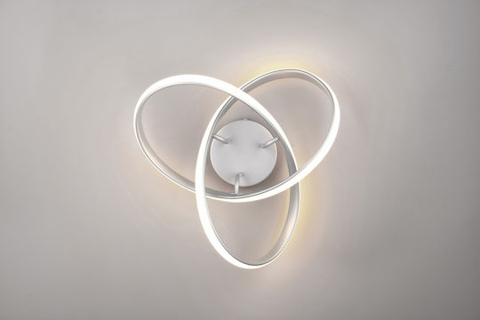 Trio Lighting Πλαφονιέρα Οροφής 40εκ. Γκρι με Ενσωματωμένο LED