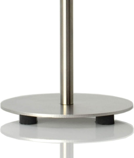 Veis Metal Table Lamp for Socket E14 with Yellow Shade and Silver Base