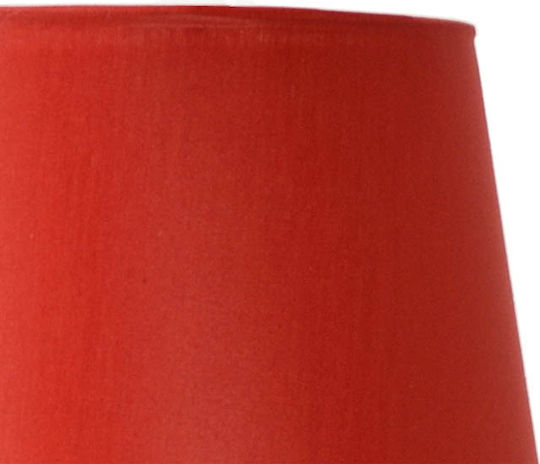 Veis Glass Table Lamp for Socket E14 with Red Shade and White Base