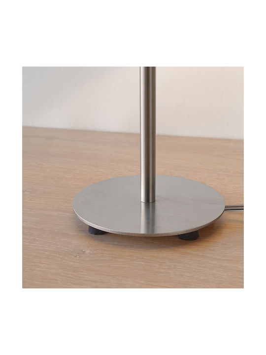 Veis Metal Table Lamp for Socket E14 with Lilac Shade and Silver Base