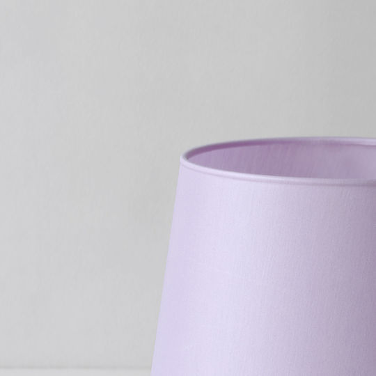 Veis Metal Table Lamp for Socket E14 with Lilac Shade and Silver Base