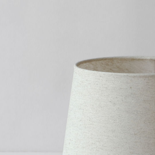 Veis Fabric Table Lamp for Socket E14 with Beige Shade and White Base