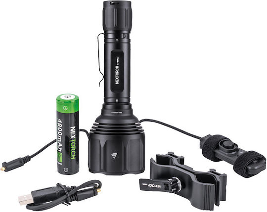 Nextorch Wiederaufladbar Taschenlampe LED IPX7 mit maximaler Helligkeit 1200lm Schwarz