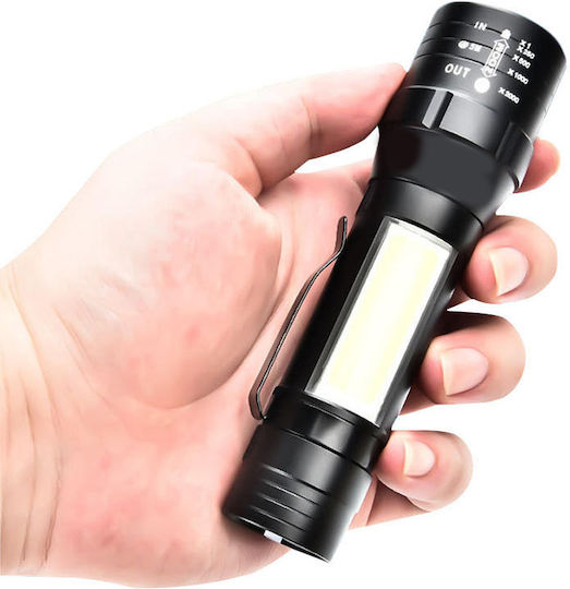 Uniross Επαναφορτιζόμενος Φακός LED IP44 Διπλής Λειτουργίας με Μέγιστη Φωτεινότητα 80lm