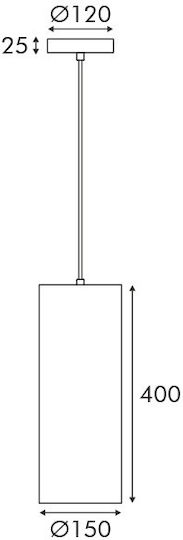 Aca Zoran Bronze Ceiling Light with E27 Socket 15x15x120cm