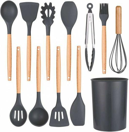ACP Set de Gătit din Silicon 12buc Negru