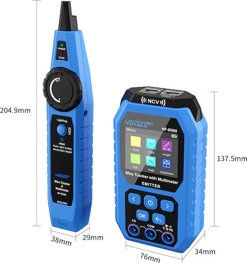 Noyafa Nf-b509 Network Tester Tracker Multimeter Color