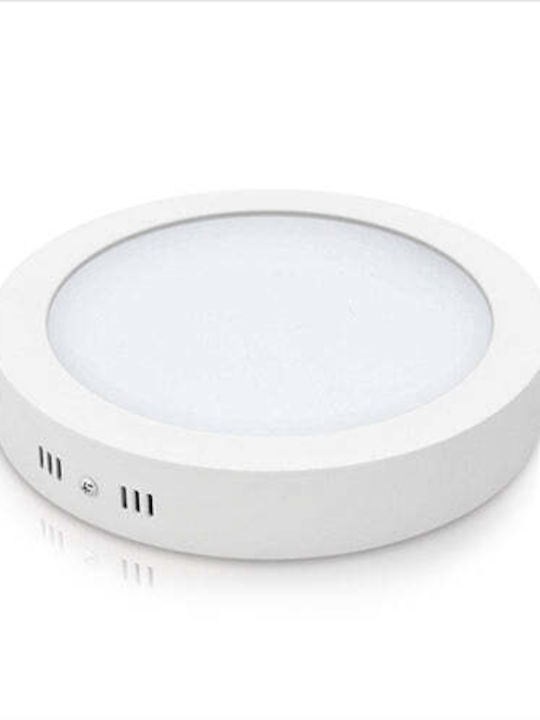 Fos me Στρογγυλό Εξωτερικό LED Panel 24W με Θερμό Λευκό Φως 3000K 30εκ.