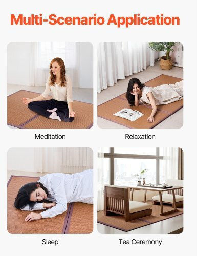 Vevor Αναδιπλούμενο Στρώμα Γυμναστικής Yoga Μπεζ (203x99cm)