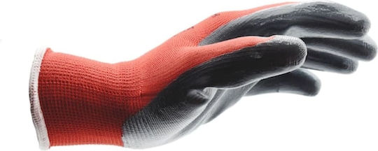 Wurth Uni Top Gloves for Work Garden Red Nitrile/Polyester 1pcs