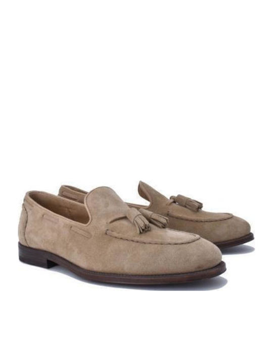 Suede Ανδρικά Loafers σε Καφέ Χρώμα