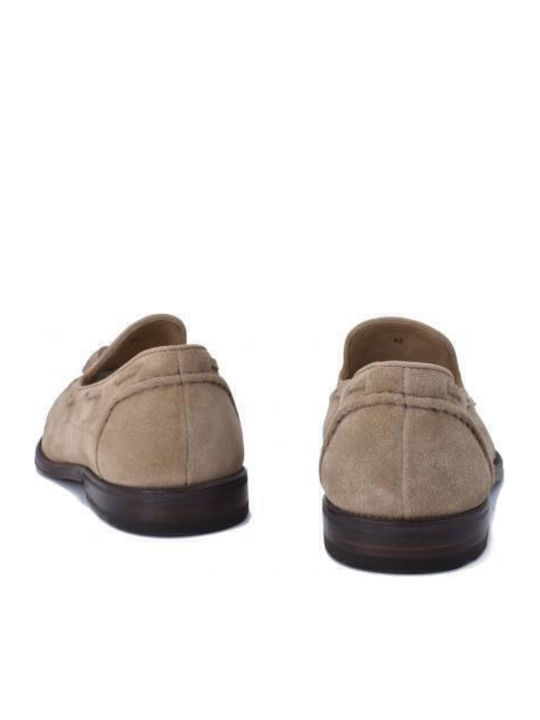 Suede Ανδρικά Loafers σε Καφέ Χρώμα
