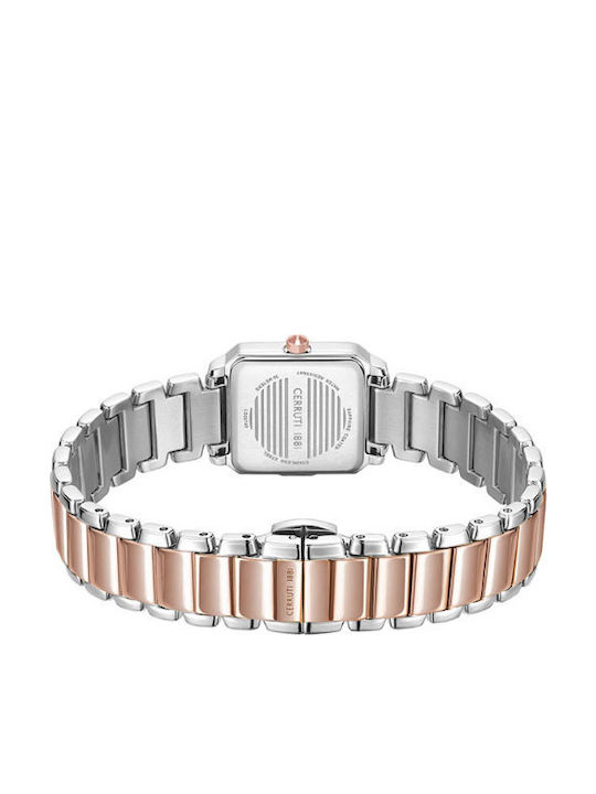 Cerruti Crystals Ceas de Damă cu Rose Gold Brățară Metalică