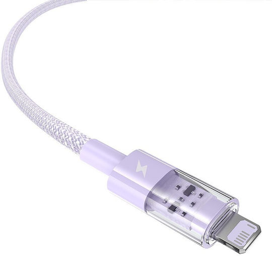 Baseus Gem Regular USB-A la Cablu Lightning 20W Violet 1m (P10373003511-00)