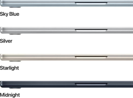 Apple MacBook Air 15.3" IPS Retina Display (M4-10-Core/24GB/512GB SSD/10-Core GPU) με Φορτιστή 35W (Dual Port) Starlight (US Keyboard)