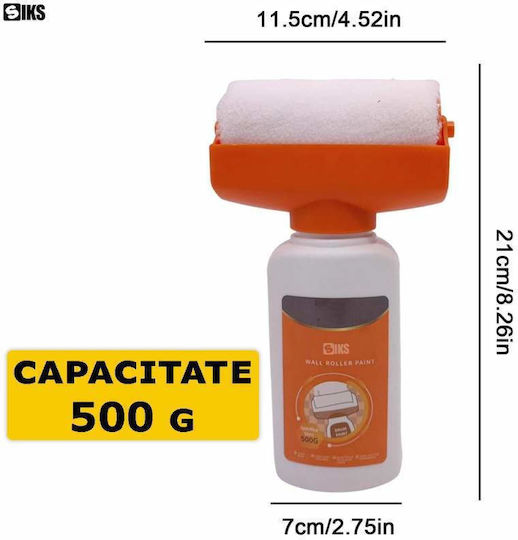Siks Trafalet pentru vopsit pereți cu rezervor inclus Lavabil Kit de reparație instantanee pentru pereți vopsea albă Anti-mucegai Reutilizabil 500 ml Alb