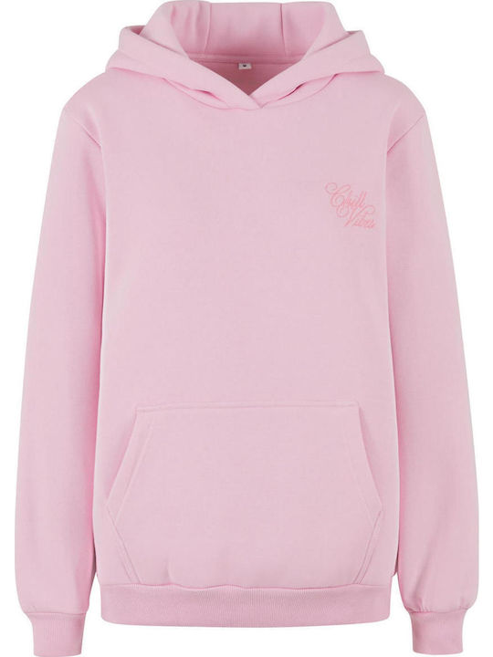 Damen Sweatshirt Kapuzen Soft Pink