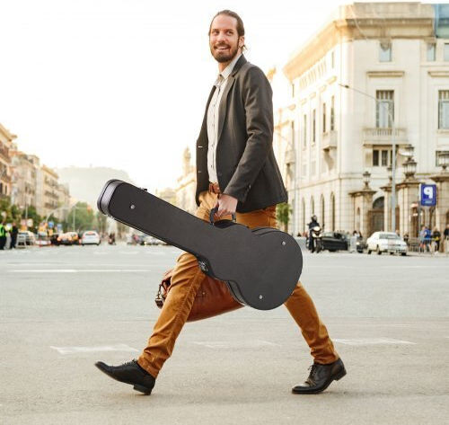 Vevor Waterproof Suitcase Electric Guitar Padded Black