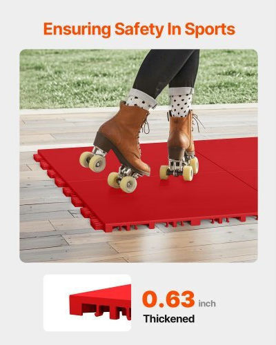 Vevor Boden Puzzle Fitnessstudio Rot 8Stück