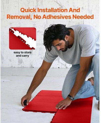 Vevor Boden Puzzle Fitnessstudio Rot 8Stück