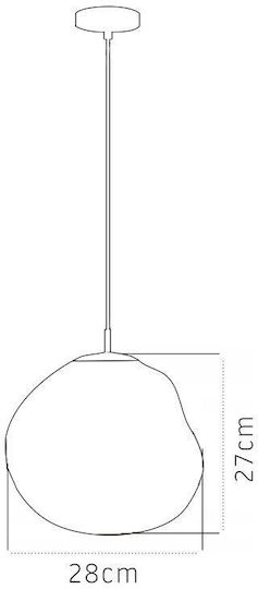 App331-1cp Gold Glass Ceiling Light Fixture