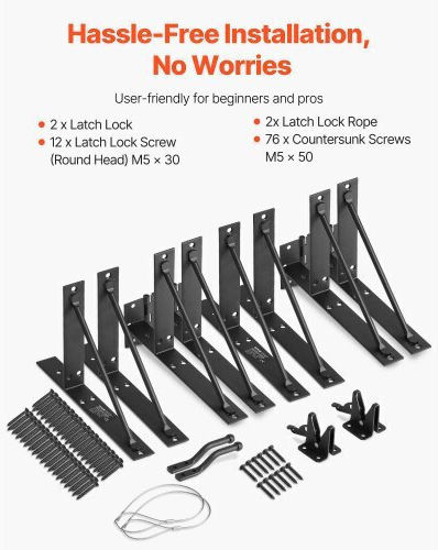 Vevor Iron Gate Corner Bracket Set Anti-Sag 2 Pieces Mkzjxxktzx2jogdjhv0