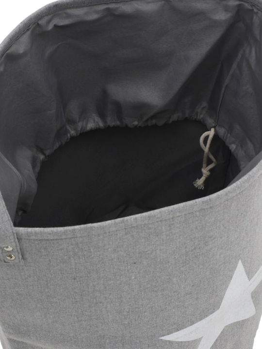 Inart Decorative Basket Fabric Gray 40x40x50cm