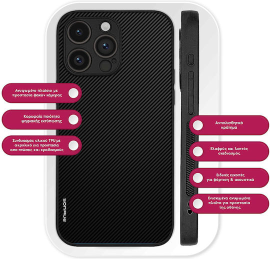 Калъф Sonique Carbon Series за Realme Note 60 4G Черен