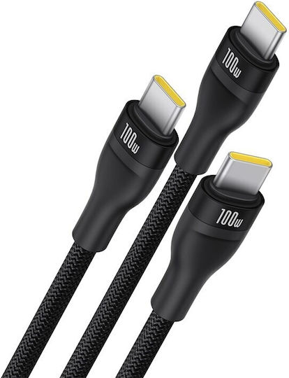 Baseus Flash Series Редовна USB към Type-C Кабел 5Спецификация Черен 1.5м (P10377503111-00)