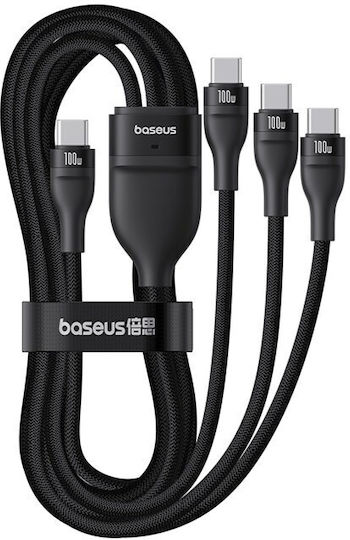 Baseus Flash Series Редовна USB към Type-C Кабел 5Спецификация Черен 1.5м (P10377503111-00)