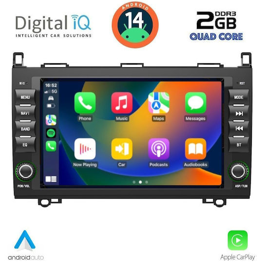 Digital IQ Автомобилна Аудио Система (Блутут/USB/AUX/WiFi/GPS/Apple-Carplay/Android-Auto) с Тъчскрийн 8"