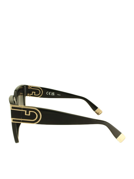 Furla 0700 Damen Sonnenbrille mit Schwarz Kunststoff Gestell FU878 0700