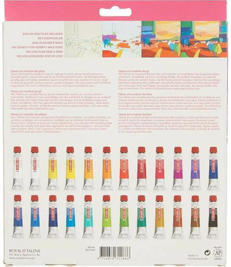 Royal Talens Art Creation Acrylic Paint Set in Multicolour color 12ml 24pcs