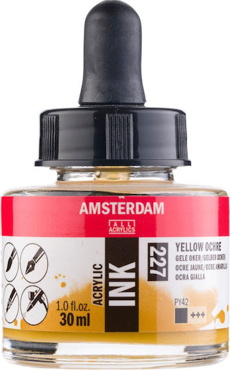 Royal Talens Amsterdam Acrylic Ink Acrylic Paint Set in Yellow color Yellow Ochre 227 30ml 1pcs