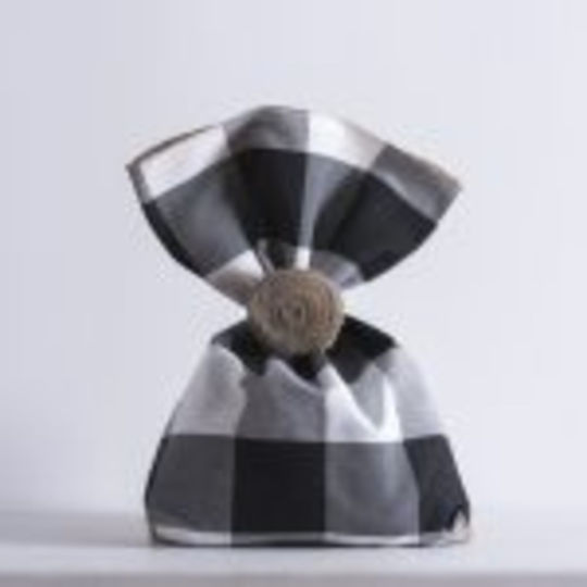 Beauty Home Fabric Christmas Sack for Gift Black 45x60cm.