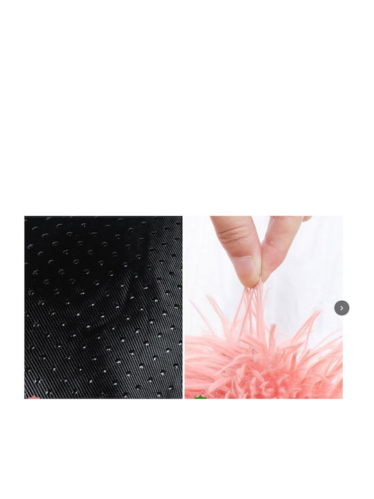Large Pet Bed Silky Pet Fluffy Pink 100cm Diameter X 15cm Height Long Threads
