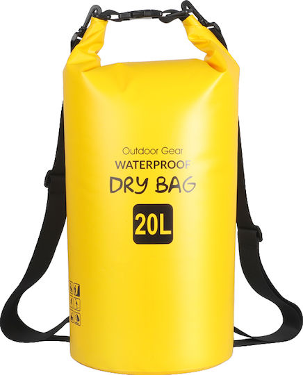 Waterproof Shoulder Bag 20L Yellow