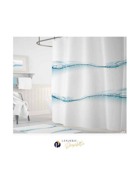Tropik Home Κουρτίνα Μπάνιου Υφασμάτινη 180x200cm Waterdrop