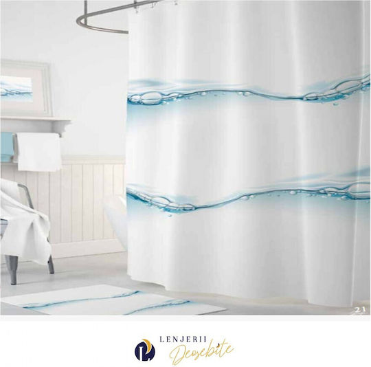Tropik Home Perdea de Baie Țesătură 180x200cm Waterdrop