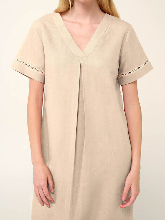 Rochii De Vară Pentru Femei Midi Jupon Rochie Bej Skin