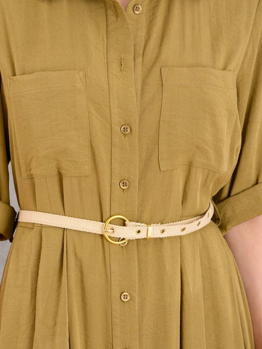 Midi Hemdkleid Olive