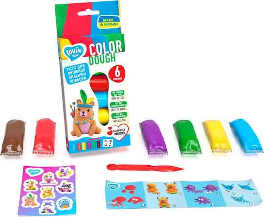 Okto Knete in Verpackung Farben für 3+ Jahre, 6 Stück