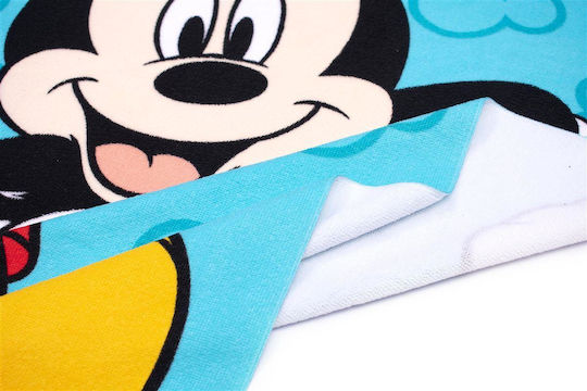 Dimcol Kids Beach Towel Light Blue Mickey 140x70cm