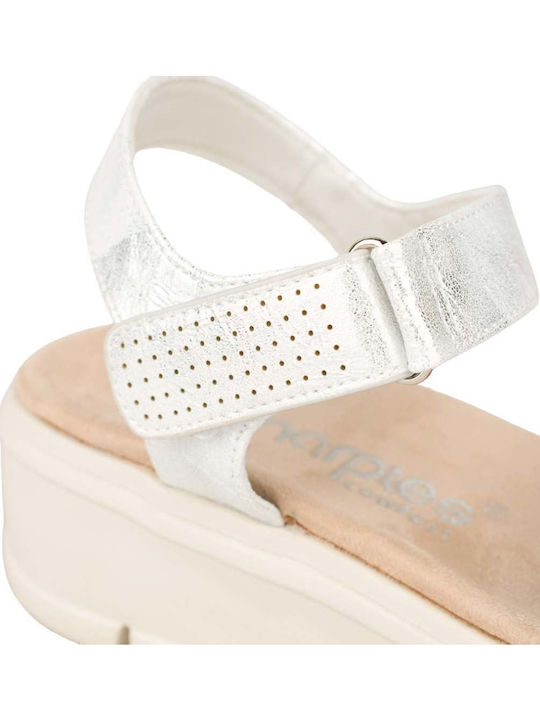 Women's Flat Sandals Anatomic in Silver Color