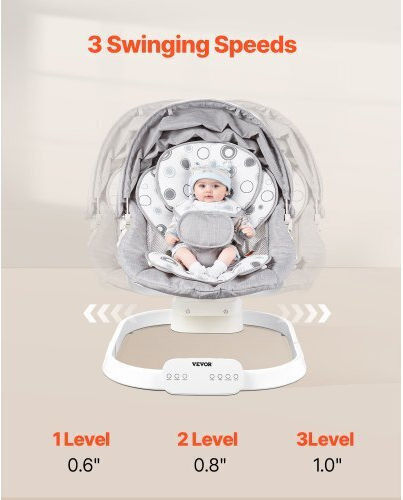 Vevor Elektrisch Baby Relax Gray für Kind bis 9kg