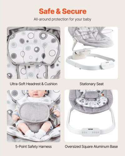 Vevor Elektrisch Baby Relax Gray für Kind bis 9kg