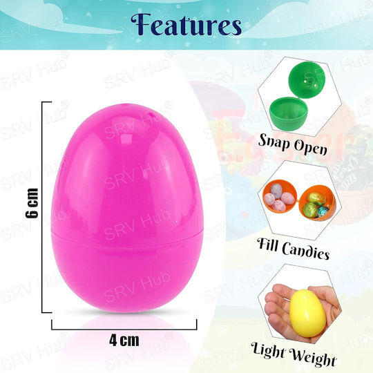 Set of 8 Colorful Opening Eggs 57mm 5gym01