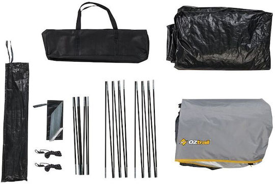 OZtrail Genesis Ii 3v Dome Σκηνή Camping Igloo Μαύρη με Διπλό Πανί 3 Εποχών για 3 Άτομα 305x205x125εκ.