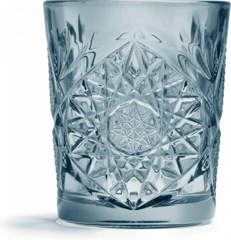 ONIS Set Gläser Wasser aus Glas in Blau Farbe 350ml 6Stück