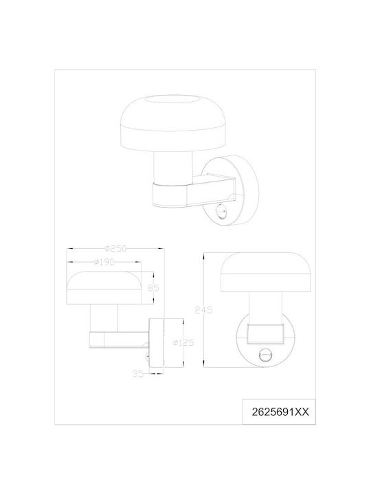 Trio Lighting Fraser Επιτοίχιο Εξωτερικό Φωτιστικό
